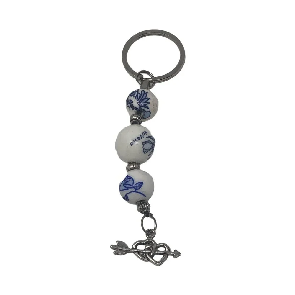 Handmade Keychains Lot of‎ 3 Jewelry Beaded Love Hearts Romance Gift
